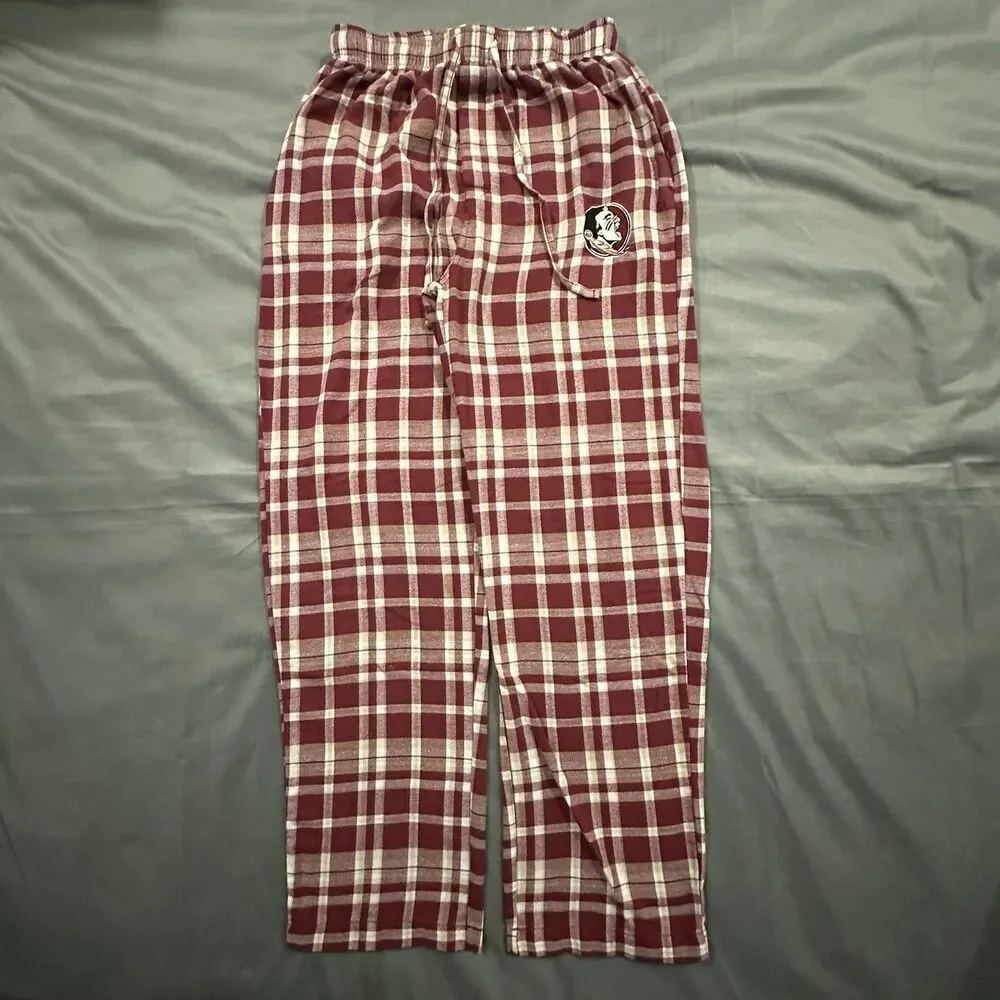 Concept Sports Pajama Pants Florida State Seminoles Sleepwear Plaid Unisex NCAA